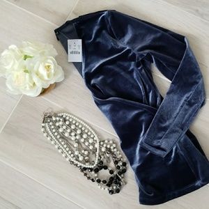 J.Crew Mercantile Velvet Wrap Long Sleeve Blouse